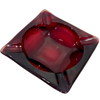 Vintage Anchor Hocking Royal Ruby Red Ashtray 