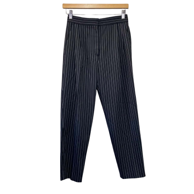 Max Mara Womens  Size 4 Wool Straight Leg Pants Pinstriped 