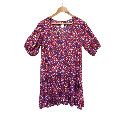 Mister Zimi Womens  Size 8 Midi Dress Pattern / Pink  / Purple 