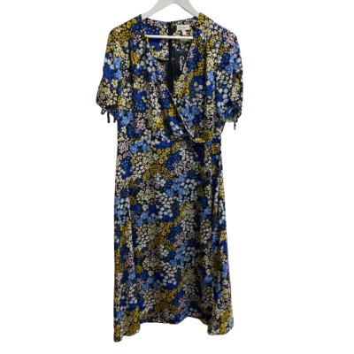 Capture Womens  Size 16 Floral Dress Blue 