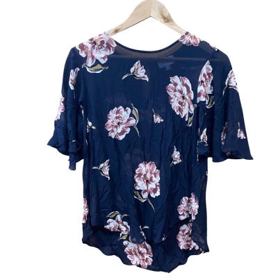 Witchery Sheer Flora Printed Top Size 12