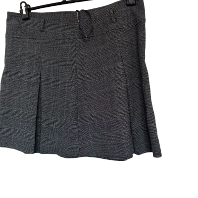 Portmans Women's  Size 10 Pleated Skirt Black  / Blue / Checked / Grey 