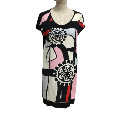  Desigual  Size 38 Sleeveless Dress  Black  / Blue / Pink  / White 