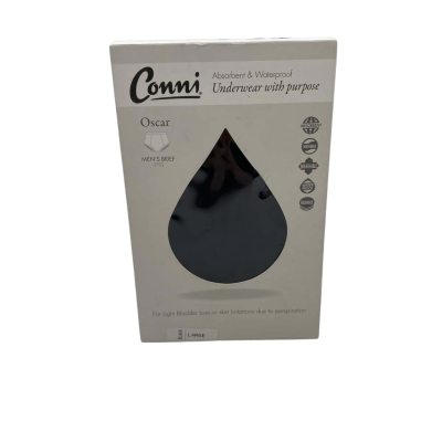 BNIB Mens Large Conni Absorbent & Waterproof Underwear Black for Incontinence    HTH2