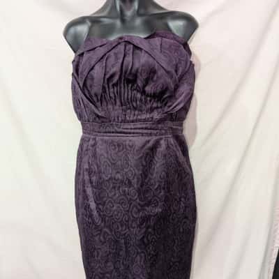 Kate Sylvester Womens Size M Purple Silk Cocktail Dress 