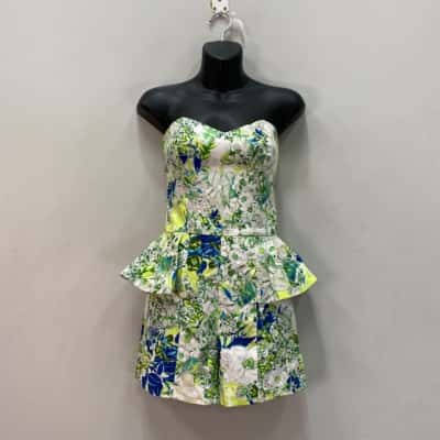 Bardot Womens  Size 8 / XS Off-the-shoulder Playsuit Floral 