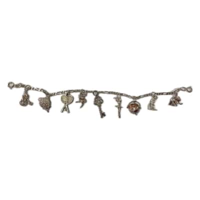 Womens Charm Bracelet Sterling Silver 