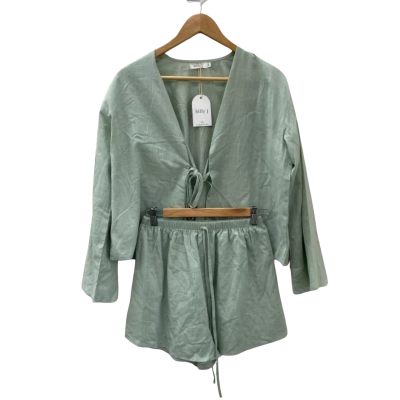  Billy J Womens  Size XS Green Iveena Top & Shorts Set
