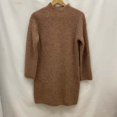Seed Heritage Women's Wool Blend Knit Dress Size XXS Brown RRP$200