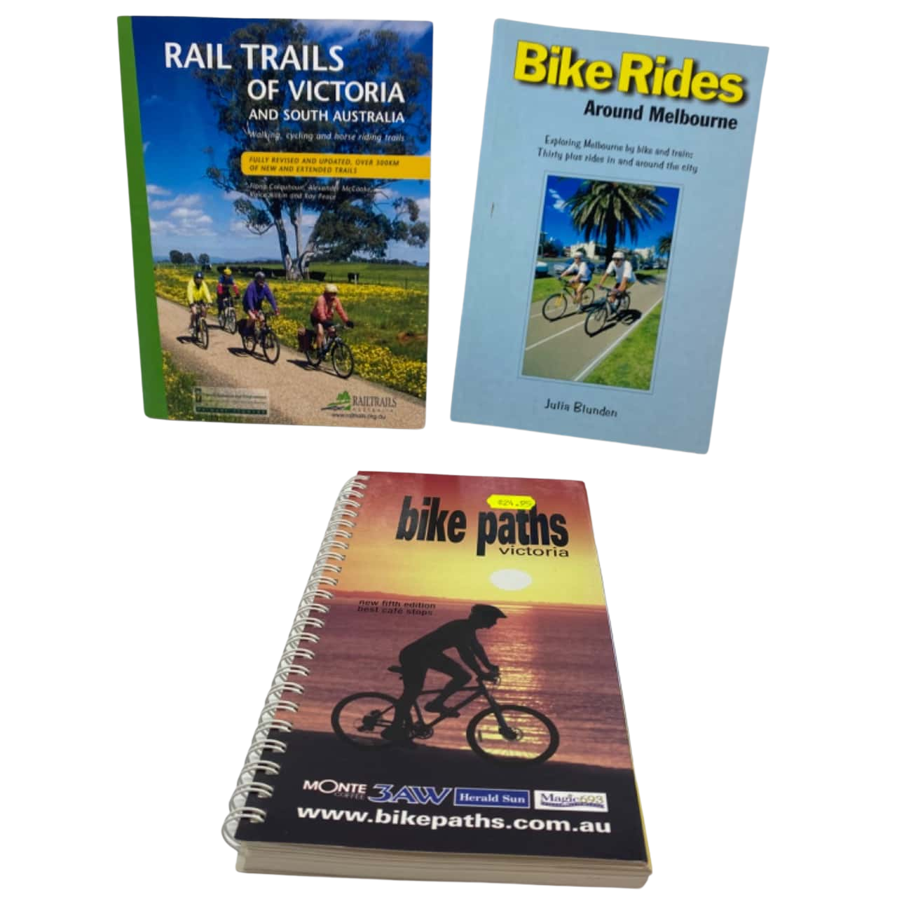 3 Bicycle Riding Victoria Trails Books (s)