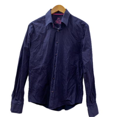 Eight-X 89 Los Angeles Mens Top Size L Navy Blue / Pink  / Polka Dot 