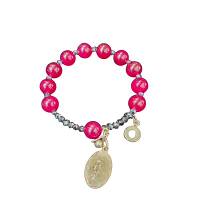  Womens Red And black beaded Bracelet 