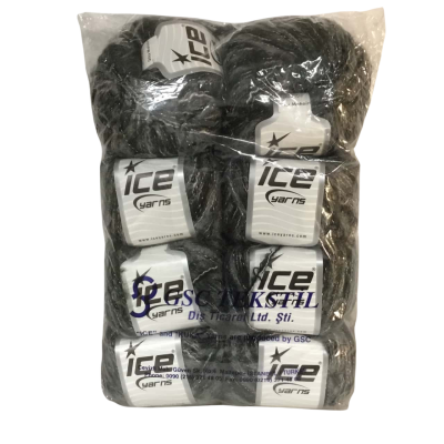 Ice Yarns Glitz Mohair Black Grey 19785 Wool x 8