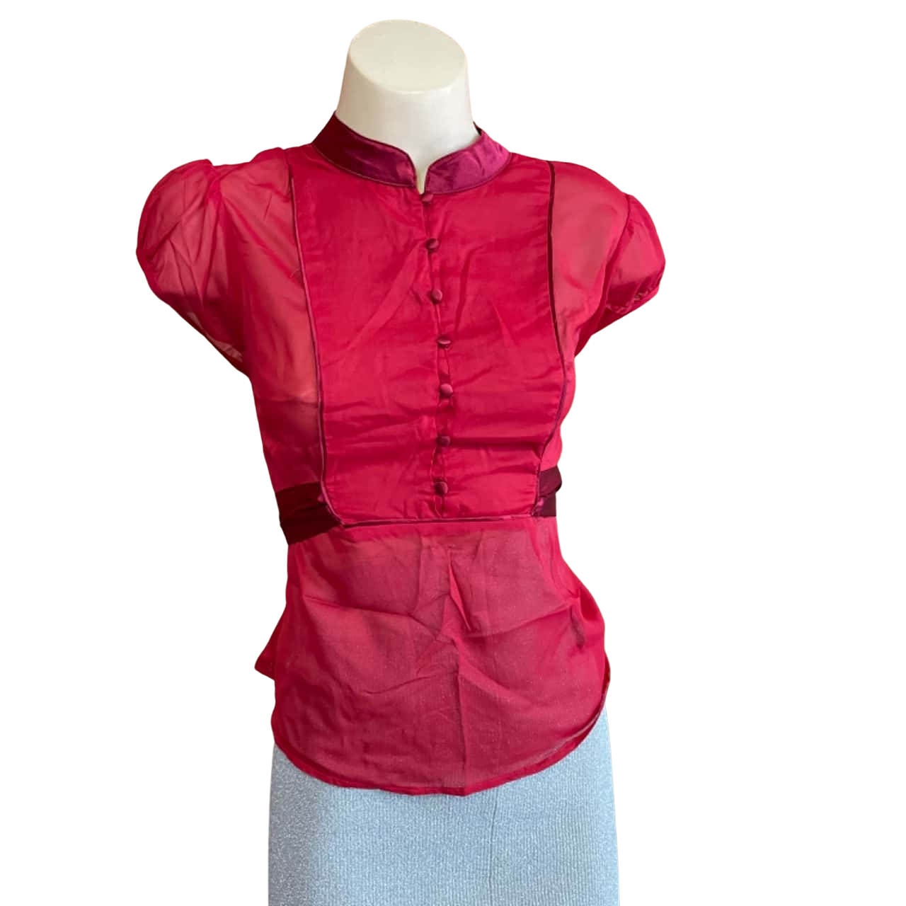 The Cirelle Ribbed Button Top main image 0