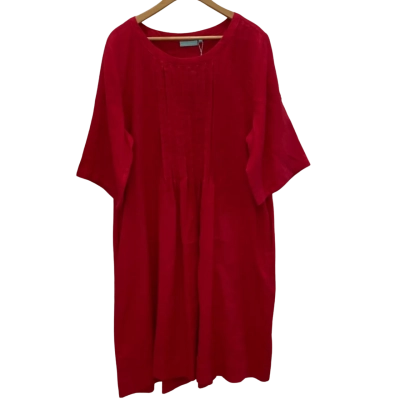 Blue Illusion Women's Size M Pleated Dress Rouge Red