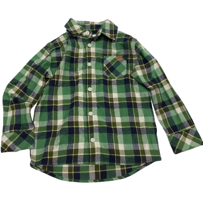 BNWT Sportscraft Kids Size 4 Green Flannel Shirt 