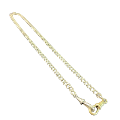  Unisex vintage fob chain Necklace Sterling Silver 26.2 grams total weight