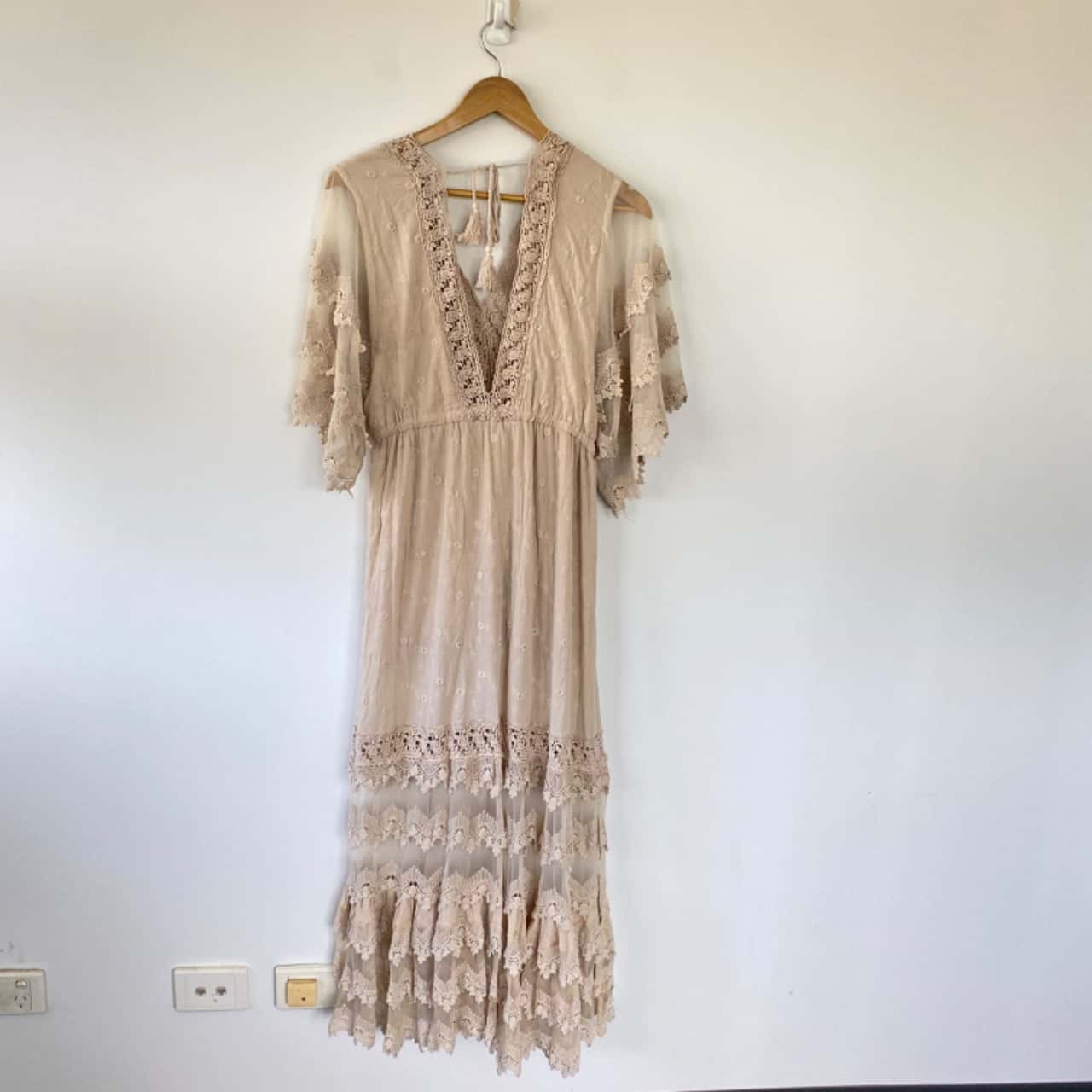 green emerald velvet dress Fable Block Printed Midi Dress – SPELL main image 0