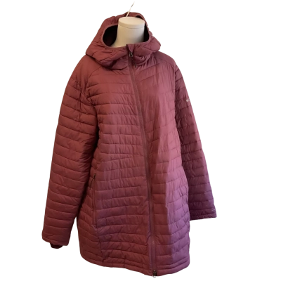 “Columbia” puffer hooded Jacket-  Womens  Size XXL  Pink  