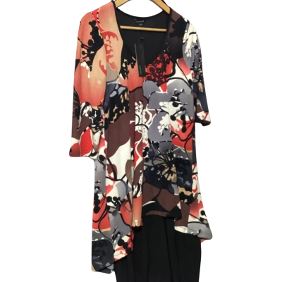 Lovers Womens  Size 12 3/4 Sleeve Top Black  / Brown / Grey / Red / White 