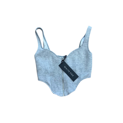BNWT White Fox Good Start Grey Marle Bustier Corset Top Size M 