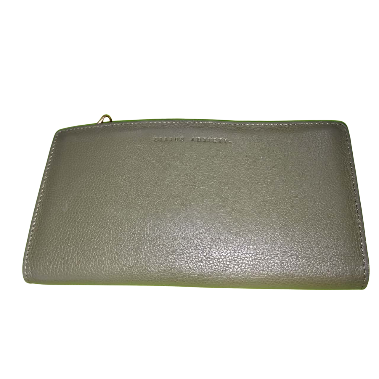 Status Anxiety Green Leather Purse Long Wallet Genuine Leather Rose