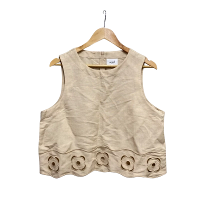 Seed Womens  Size 16 Sleeveless Top Beige 