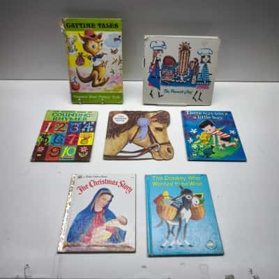 Lot 7 Vintage Childrens Books Little Golden Book Gaytime Tales French Chef