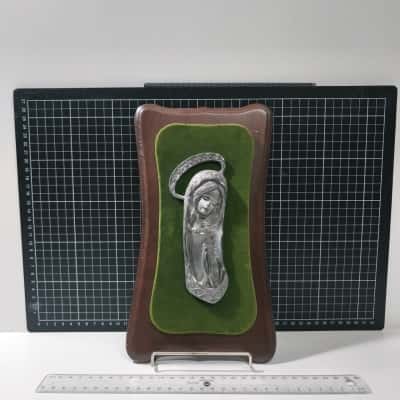 Vintage Religious Wall Art Wood Metallic 