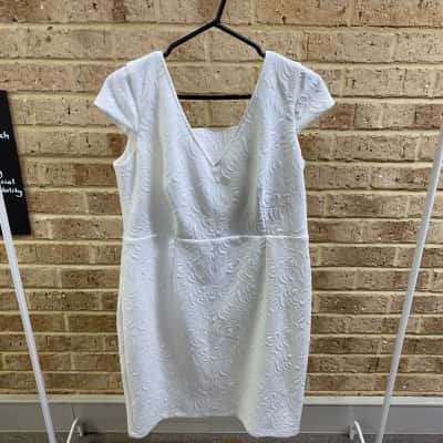  Zaliea Australia made Womens white dress Size 16 