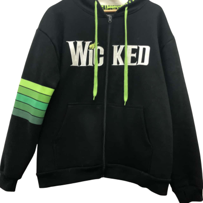  Wicked Womens  Size L Hoodie Black  / Green 