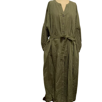 Adrift Womens  Size XXXXL Long Sleeve Dress / Maxi Dress Olive 