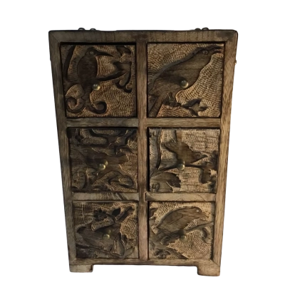 Wooden Decorative Box with Drawers  