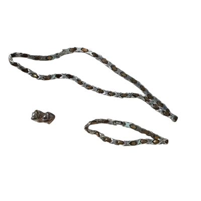  Womens Bracelet / Earrings / Necklace. Gold and Silver Colour