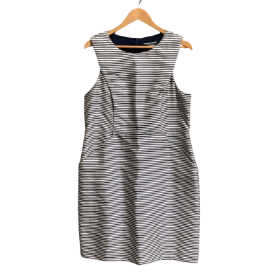 BNWT Basque Striped White And Navy Dress Size 12 