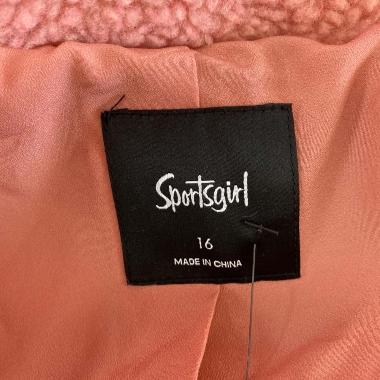 Sportsgirl Womens Size 16 Button Up / Puffer Jacket Pink (s)