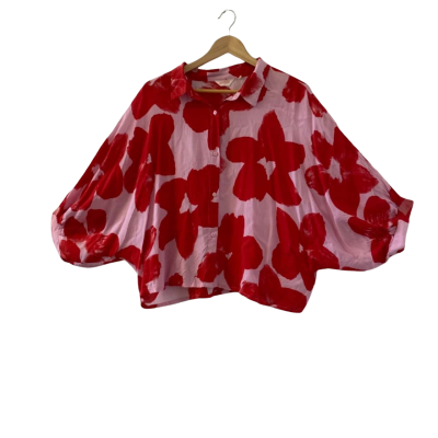 Gorman Women's Size 14 *(also fit 16) Lovely "Poppy" Silk Blend Shirt Top 