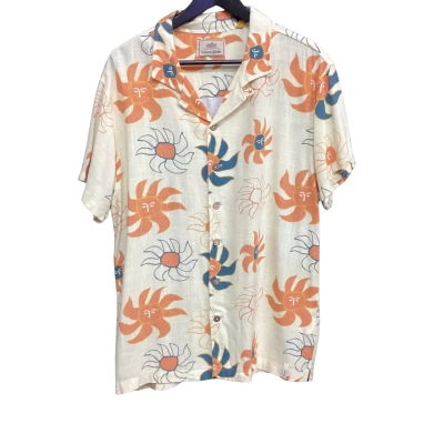 NEW - The Critical Slide Society Mens  Size S Printed Shirt Orange / Yellow 
