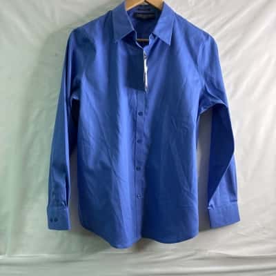 Jones New York Womens  Size 10 / 12 Long Sleeve Shirt Blue 