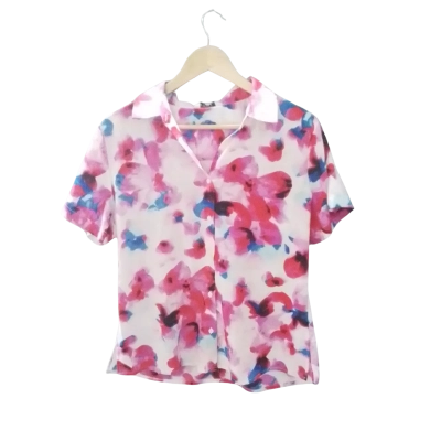 Noni B Womens  Size 12 Button Up Top Multicoloured 