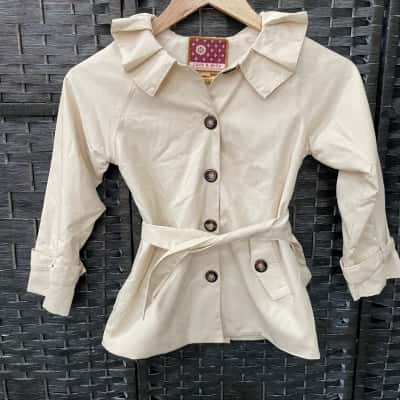 Jack & Milly Girls Size 7 Jackets Beige 