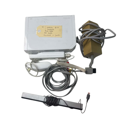 Nintendo Wii console with Mario kart and accessories 