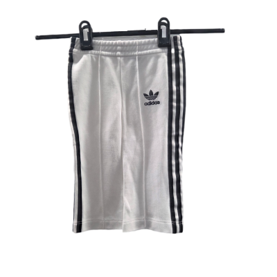 Adidas Kids Pants White with Black Stripes.
