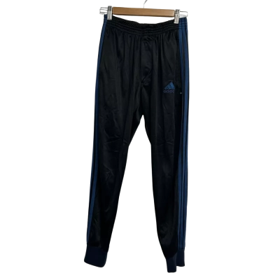 Adidas Womens Size M  Black/Blue Track Pants 