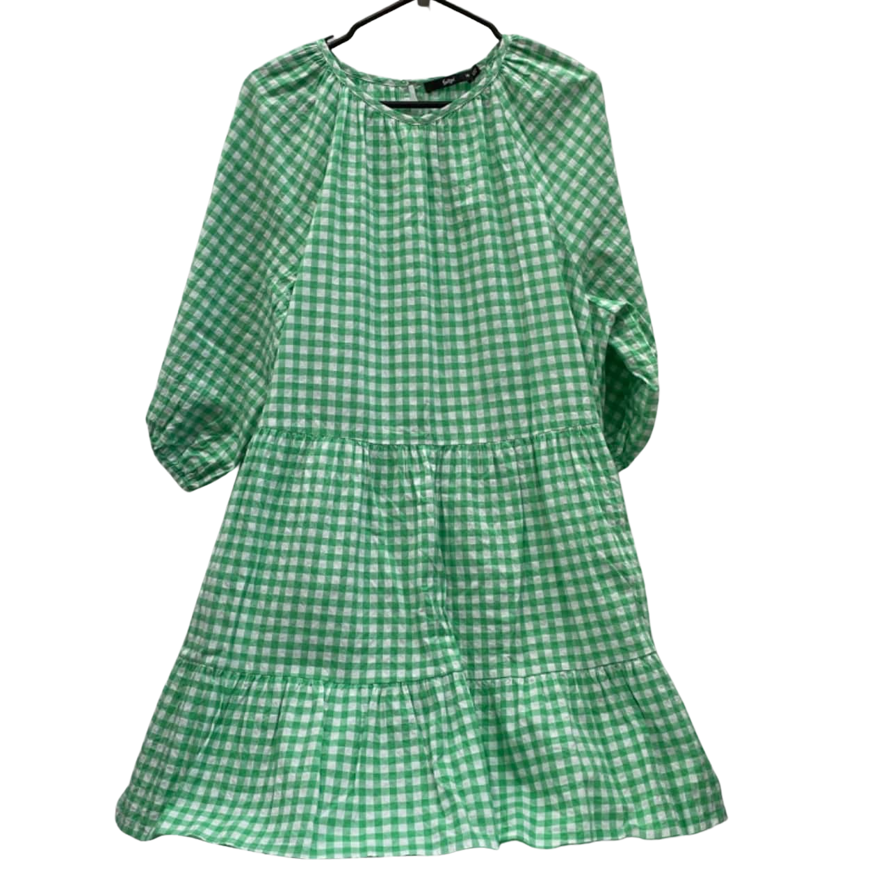 darner strapless mini dress in green floral Green Strapless Faille Mini Dress With 3D Flower