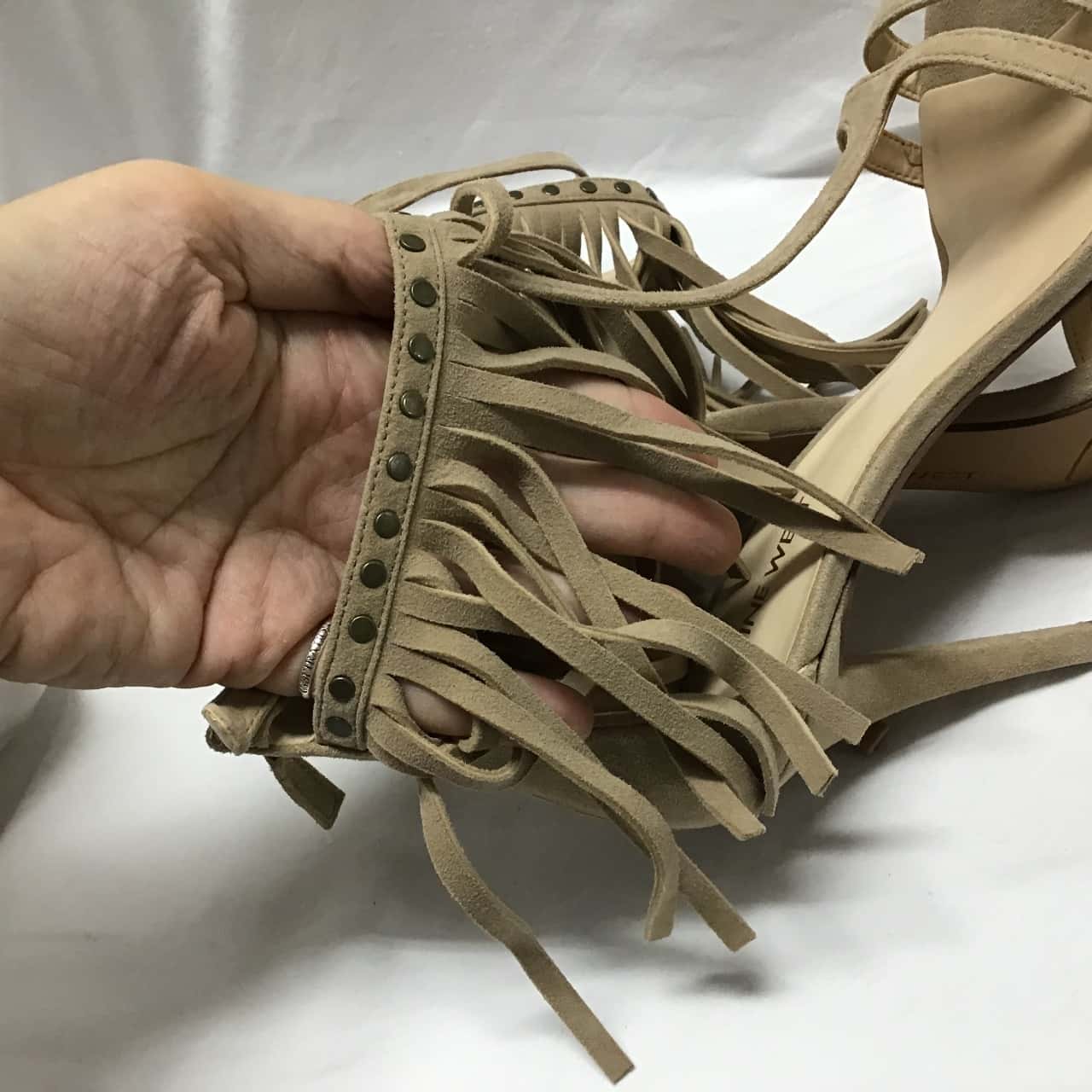 Nine West, High heels with fringe, Size 9