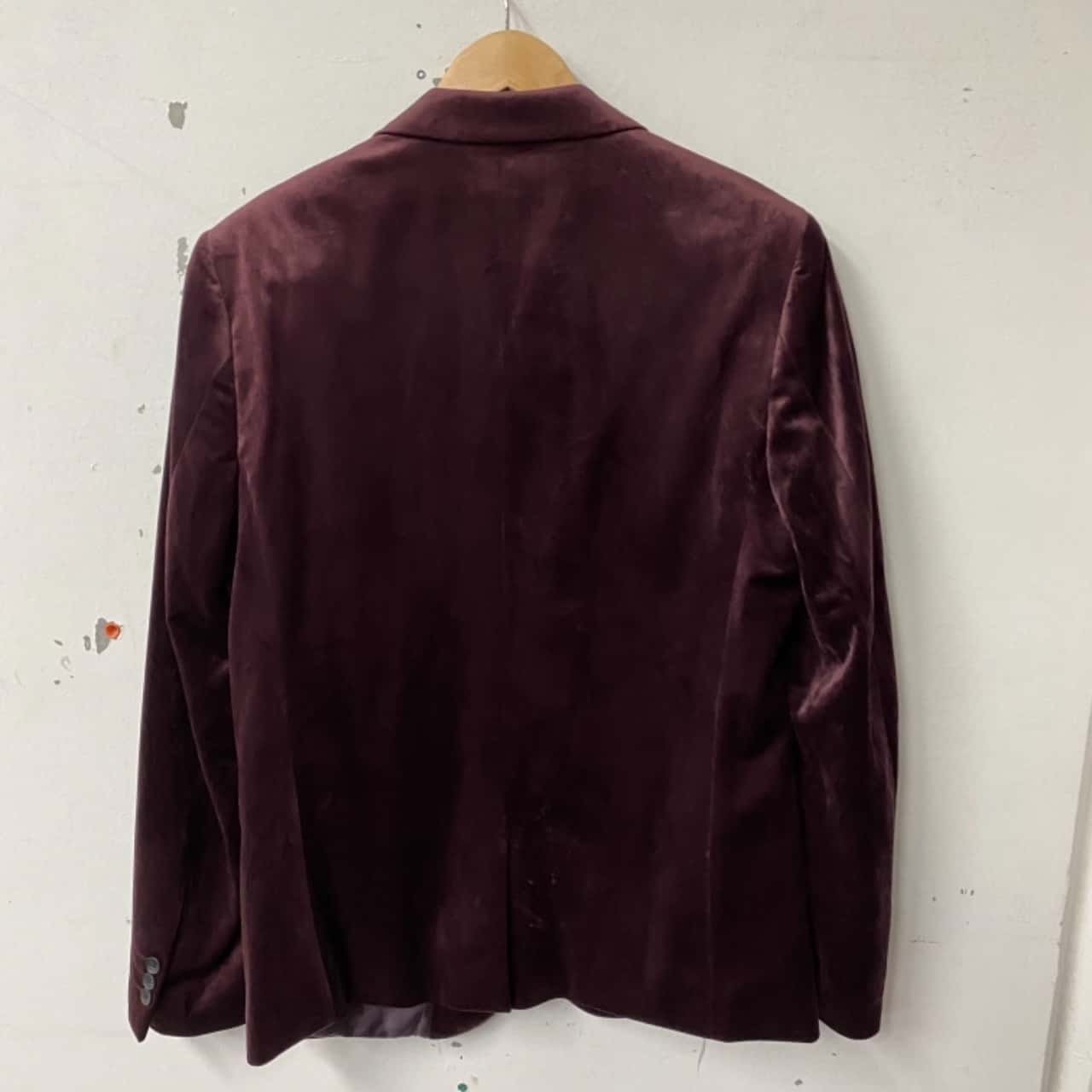 Yd. Mens Size L Maroon Velour Suit Jacket BNWT Rrp 199 (s)