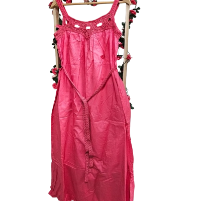 Barkins Pink Crochet Front Maxi Dress Size 10 RRP $59.95