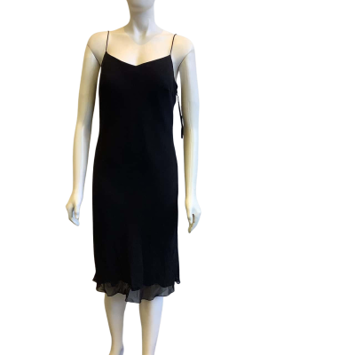 Anthea Crawford Women's Label Size 12 Midi Slip Dress Black