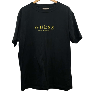 Guess Mens  Size L Short Sleeve T-shirt Black  